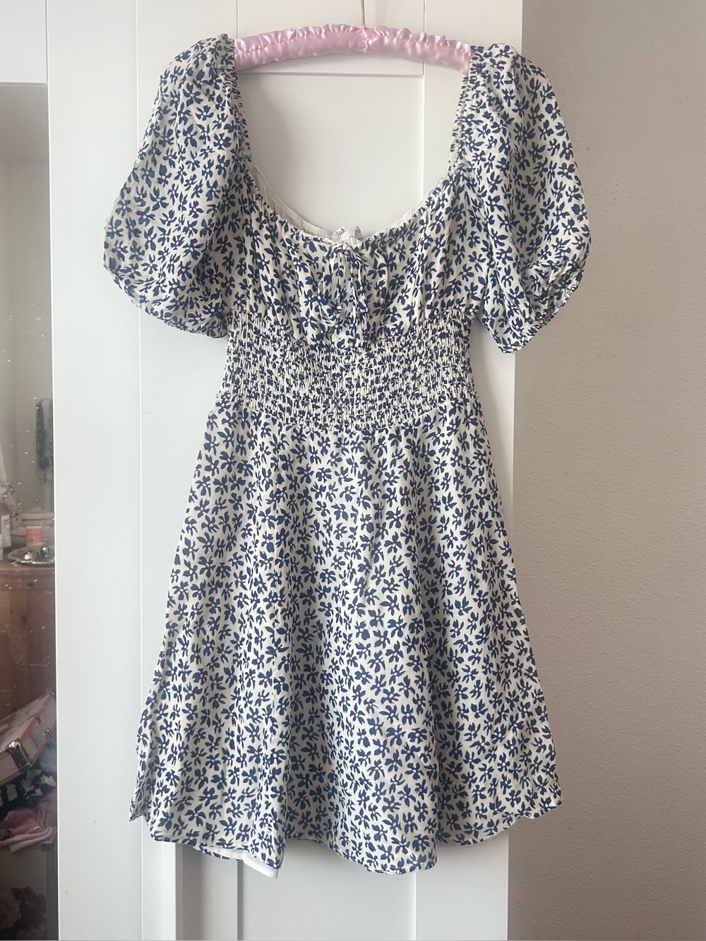 Reformation puff sleeve mini dress